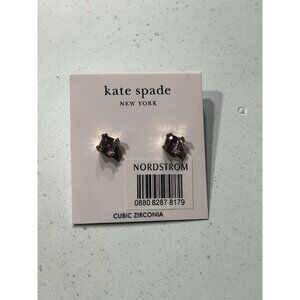 NWT KATE SPADE NEW YORK BRILLIANT STATEMENT EARRINGS CLEAR AND GOLD TONE STUD